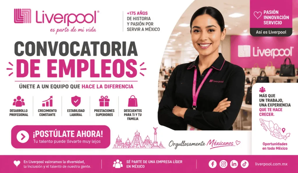 Convocatoria de empleos Liverpool