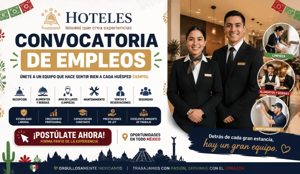 Convocatoria de empleos en hoteles